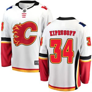 Miehille NHL Calgary Flames Pelipaita Miikka Kiprusoff #34 Breakaway Valkoinen Fanatics Branded Vieras
